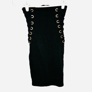 Hot & Delicious Tight Black Lace up Skirt